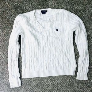 Chaps Women’s Sweater- White size Large